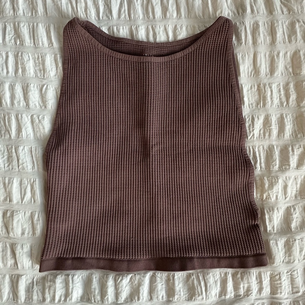Intimately by Free People Waffle Boatneck Tank Top/Bra Sz M/L - Picture 2 of 6